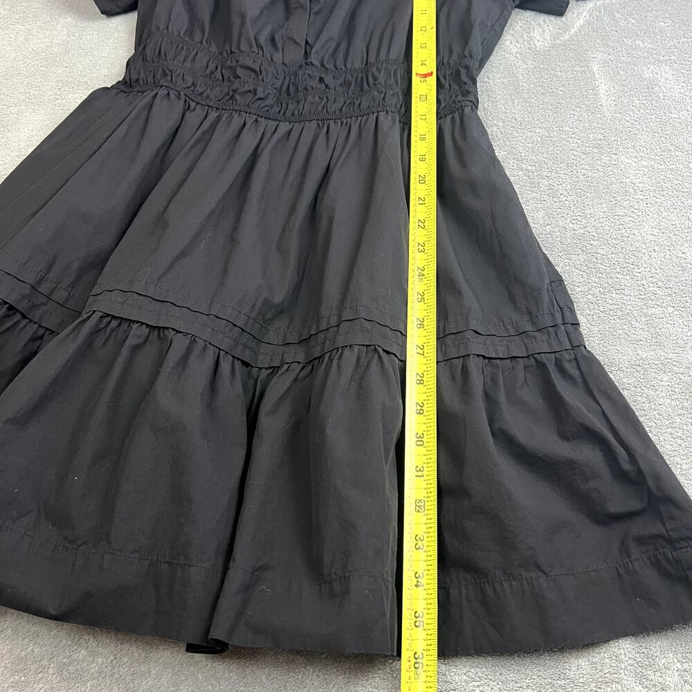 Anthropologie Somerset Mini Dress Womens L Black Tiered Boho Peasant - Picture 10 of 10